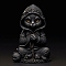 Halloween Resin Cat Mage Figurines, for Home Desktop Decoration, Black, 80x95x150mm