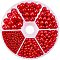 Imitation Pearl Acrylic Beads, No Hole/Undrilled, Round, Red, 8x2cm