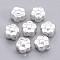 Tibetan Style Alloy Beads, Lead Free & Cadmium Free & Nickel Free, Silver Color, Flower, 5x5x3mm, Hole: 1mm