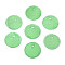 Spray Painted Natural Capiz Shell Disc Charms, Light Green, 15x0.5~1mm, Hole: 1.2~1.5mm