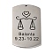 Non-Tarnish 304 Stainless Steel Pendants, Stainless Steel Color, Rectangle with Constellation Charm, Libra, 43x26.5x1.5mm, Hole: 1.6mm