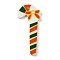 Christmas Theme Acrylic Pendants, Candy, 34x15.5x2mm, Hole: 1.6mm