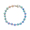 Ion Plating(IP) 304 Stainless Steel Ball Chain Bracelets, with Lobster Claw Clasps, for Women, Rainbow Color, 7-1/2 inch(19cm)