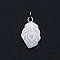 Non-Tarnish 201 Stainless Steel Charms, with Jump Rings, Peacock Feathers, Stainless Steel Color, 15x9x1mm, Hole: 3mm