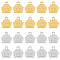 20Pcs 2 Colors 304 Stainless Steel Charms, Nurse Cap, Golden & Stainless Steel Color, 13x12x3mm, Hole: 2mm, 10pcs/color