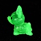 Luminous Resin Dog Display Decorations, Glow in the Dark Ornaments, Micro Landscape Garden Decorations, Lime Green, 19x15x11mm