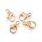 Ion Plating(IP) 304 Stainless Steel Lobster Claw Clasps, Parrot Trigger Clasps, Real 18k Gold Plated, 9x6x3mm, Hole: 1.2mm