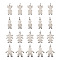 316 Stainless Steel Pendants, Boy and Girls, Stainless Steel Color, 20pcs/set