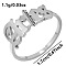 Non-Tarnish Adjustable Stainless Steel Constellations Cuff Ring for Couples, Simple and Personalized Design, Stainless Steel Color, Aries, Inner Diameter: 17mm