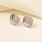 Flat Round Stainless Steel Stud Earrings for Women, Stainless Steel
