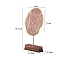Oval Shaped Wood Necklace Organizer Display Racks, with Brass Findings, for Necklaces, Saddle Brown, 8.4x1.6x16.5cm