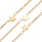 PVD Vacuum Plating 304 Stainless Steel Star Link Cable Chains, Soldered, with Spool, Golden, 3x2x0.5mm