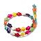 Dyed Synthetic Turquoise Beads Strands, Sea Turtle, Mixed Color, 15x12x6mm, Hole: 1mm, about 28pcs/strand, 15.4 inch