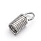 Tarnish Resistant 304 Stainless Steel Coil Cord Ends, Stainless Steel Color, 11x4.5mm, Hole: 3mm
