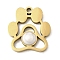 304 Stainless Steel Enamel Pendants, Ion Plating(IP), Footprint Charms, Real 18K Gold Plated, 16x15x2.5mm, Hole: 1.5mm