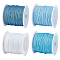 PH PandaHall 108 Yards 0.8mm Metallic Cord, 4 Colors Ribbon Wrap Thread Tag Cord with Plastic Spool for Weave DIY Crafts Jewelry, Christmas Ornament Hanging Decoration