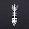 Non-Tarnish 201 Stainless Steel Pointed Pendants, Filigree Joiners Findings, Laser Cut, Tribe Arrows, Stainless Steel Color, 44x11x1mm, Hole: 1.4mm