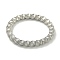 Non-Tarnish Adjustable 304 Stainless Steel Twist Spring Wire Bracelets, Stainless Steel Color, 3/8 inch(0.87cm), Inner Diameter: 2-1/8 inch(5.3cm)