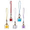 Plastic Mobile Straps, with Alloy Lobster Claw Clasps, Accessories Decoration, Cube, Mixed Color, 7.2~7.35cm
