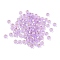 Frosted Silver Lined Glass Seed Beads, Round Hole, Round, Plum, 3x2mm, Hole: 0.8mm, 787pcs/bag.