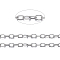 Brass Cable Chains, Soldered, with Spool, Oval, Cadmium Free & Lead Free, Long-Lasting Plated, Platinum, 2x1.5x0.35mm, about 301.83 Feet(92m)/roll