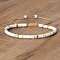 Natural Howlite Beaded Braided Bracelets, Adjustable Women's Bracelets, Inner Diameter: 16cm, Bead: 4~4.5x2~2.5mm