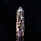 Natural Rhodonite Pointed Prism Bar Home Display Decoration, Healing Stone Wands, for Reiki Chakra Meditation Therapy Decos, Faceted Bullet, 40~50mm
