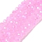 Baking Electroplate Glass Beads Strands, AB Color, Faceted, Round, Pearl Pink, 6x5mm, Hole: 1mm, about 80~85pcs/strand, 38~40cm