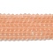 Imitate Austrian Crystal Frosted Glass Beads Strands, Grade AA, Faceted, Bicone, Light Salmon, 4x4mm, Hole: 1mm, about 80~85pcs/strand, 30~32cm