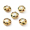 Natural Dyed White Jade Beads, with Golden Plated Brass Findings with Natural Pearl, Long-Lasting Plated, Flat Round, White, 26.5~27.5x14.5~15mm, Hole: 1.2mm