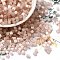 Glass Seed Beads, Imitation Cat Eye, Round Hole, Hexagon, PeachPuff, 3.5x3.8x3.5mm, Hole: 1mm, about 140pcs/10g