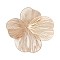 Brass Bead Caps, Etched Metal Embellishments, Cadmium Free & Nickel Free & Lead Free, Flower, Light Gold, 49.5x49.5x1mm, Hole: 0.8~1.4mm