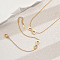 Stainless Steel Rhinestone Infinity Bracelets & Necklaces Sets for Women, Golden
