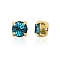 Preciosa® MAXIMA Crystal in Sew-On Cup, Czech Crystal, 719 35 021 Chaton(Round), Golden, 60100 Indicolite, SS16(3.8~4mm)