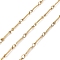 Ion Plating(IP) 304 Stainless Steel Rectangle Link Chains, Soldered, Textured, with Spool, Golden, 12.5x1x1mm, Ring: 2mm, about 10m/roll