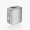 Tarnish Resistant 304 Stainless Steel Grooved Beads, Square, Stainless Steel Color, 8x7x4.5mm, Hole: 2x4mm