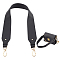 WADORN Wide Purse Strap, 23.4 Inch PU Leather Handbag Handle Replacement Short Shoulder Strap Tote Bucket Bag Handle with Golden Buckles Women Bag Strap Repair DIY Craft Bag Accessories, Black