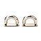 Zinc Alloy D Clasps, for Webbing, Strapping Bags, Garment Accessories, Platinum, 2.7x1.95x0.8cm, Inner Diameter: 1.35x1.2cm