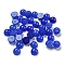 Natural White Jade Dyed Cabochons, Half Round, Blue, 4x2~2.5mm