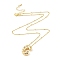 Brass Micro Pave Clear Cubic Zirconia Pendant Necklaces, Letter C, 17.72 inch(450mm), Letter C: 21x15mm