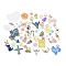 10Pcs Alloy Enamel with 100g Acrylic Beads & Pendants, Mixed Shapes, Mixed Color, 7.5~55x6~49.5x1~15.5mm, Hole: 1.4~8.4mm