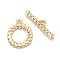 Brass Toggle Clasps, Long-Lasting Plated, Ring, Real 18K Gold Plated, Ring: 14x12x2mm, Hole: 1.4mm, Bar: 4.5x18x2.5mm, Hole: 1.4mm
