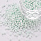 8/0 Opaque Glass Seed Beads, Round Hole, Frosted Colours, Round, Azure, 3~4x2~3mm, Hole: 0.8mm, about 333pcs/10g