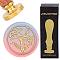 Brass Wax Seal Stamps with Wood Handle, for DIY Scrapbooking, Flower, 25mm