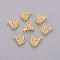 Chandelier Components, Alloy, Triangle,  Golden, Lead Free, Nickel Free and Cadmium Free,  about 17mm long, 16mm wide, 3mm thick, hole: 1.5mm