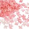 Metal Enlaced Acrylic Bead Caps, Flower, Light Coral, 11.5x11.5x3mm, Hole: 1.5mm, about 3846pcs/500g