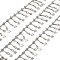Rack Plating Brass Link Chains, with Star Charms, Long-Lasting Plated, Nickel Free, Soldered, with Spool, Platinum, 8x2x1mm, about 32.81 Feet(10m)/Roll