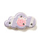 Cute Cloud Resin Alligator Hair Clips, Hair Accessories for Girls, Bowknot, 24.5x44.5x13mm