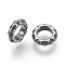 304 Stainless Steel Beads, Large Hole Beads, Ring, Antique Silver, 8.5x2.5mm, Hole: 5mm