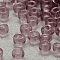 8/0 Grade A Round Glass Seed Beads, Transparent Colours, Rosy Brown, 8/0, 3x2mm, Hole: 1mm, about 10000pcs/bag